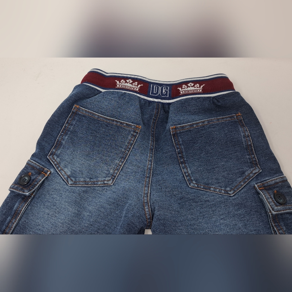 Dolce & Gabanna Kids Boy's Denim Shorts Cargo Italy Size 5 20-21" Waist - Picture 6 of 12